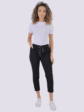 Women's Plain Magic Trousers, Ladies Italian Lagenlook Crushed Casual Stretchy Joggers Yoga Pants with Back Pocket